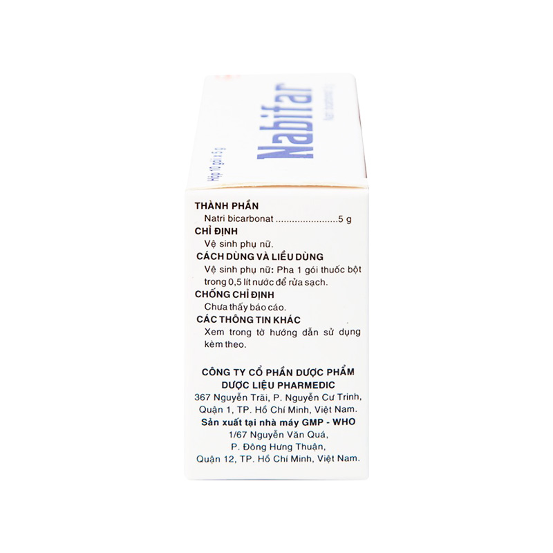 Thuốc bột Nabifar vệ sinh phụ nữ, khử mùi hôi (hộp 10 gói)