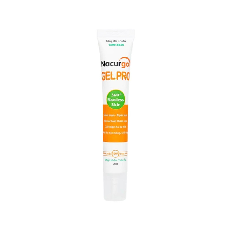 Gel bôi Nacurgo Gel Pro giảm thâm, ngừa mụn (hộp 1 tuýp x 20g)