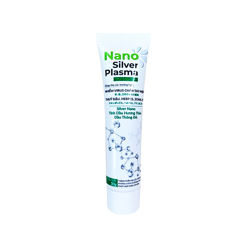 Kem bôi ngoài da Nano Silver Plasma làm sạch, kháng khuẩn (tuýp 30g)