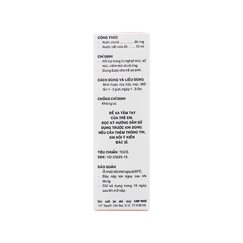 Dung dịch Natri Clorid Pharmedic 0.9% vệ sinh mắt, mũi (chai 10ml)
