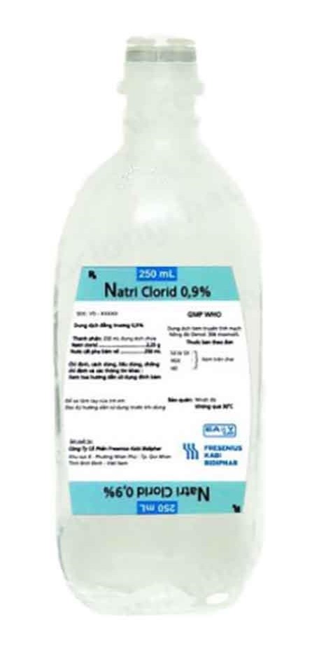 Dung dịch Natri Clorid 0,9% Kabi phòng và điều trị thiếu hụt Natri và Clorid (chai 500ml)