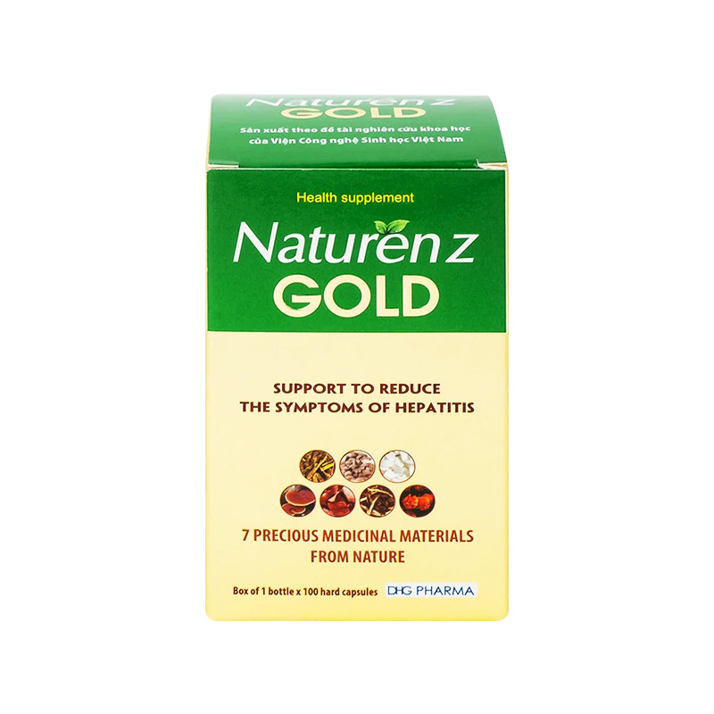 Viên nang cứng Naturenz Gold  hỗ trợ giảm các triệu chứng của viêm gan (hộp 100 viên)