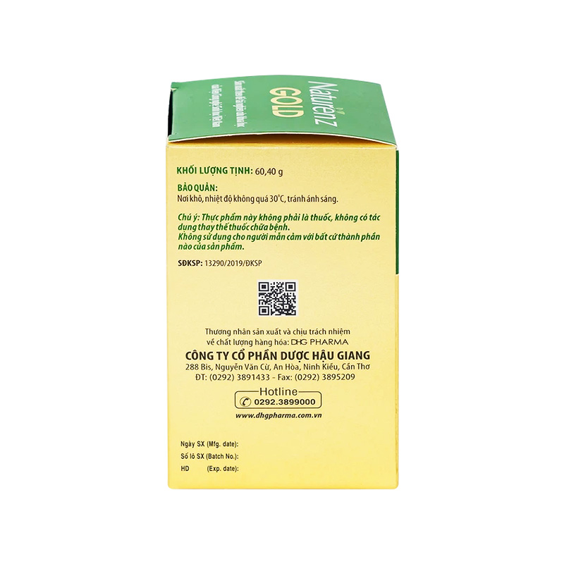 Viên nang cứng Naturenz Gold  hỗ trợ giảm các triệu chứng của viêm gan (hộp 100 viên)