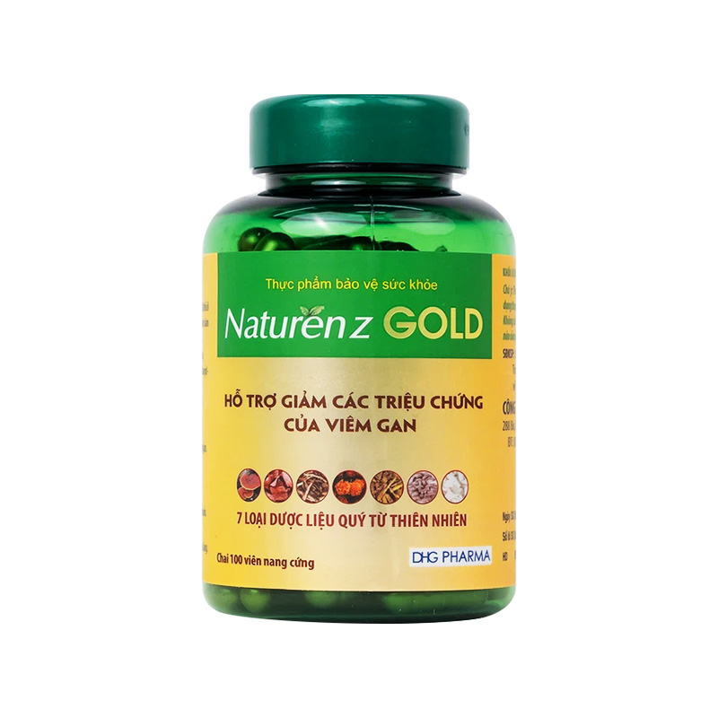 Viên nang cứng Naturenz Gold  hỗ trợ giảm các triệu chứng của viêm gan (hộp 100 viên)