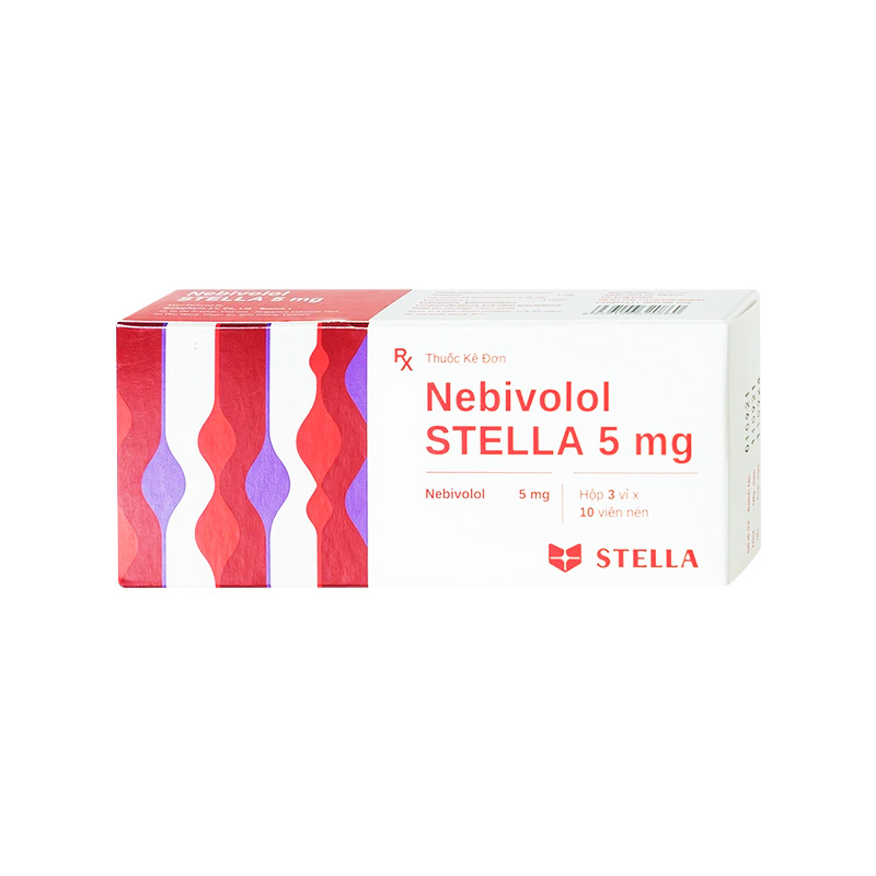 Thuốc Nebivolol 5mg Stella điều trị tăng huyết áp (hộp 5 vỉ x 10 viên)