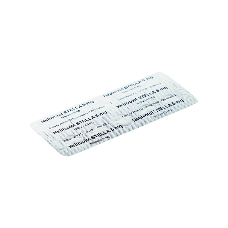 Thuốc Nebivolol 5mg Stella điều trị tăng huyết áp (hộp 5 vỉ x 10 viên)