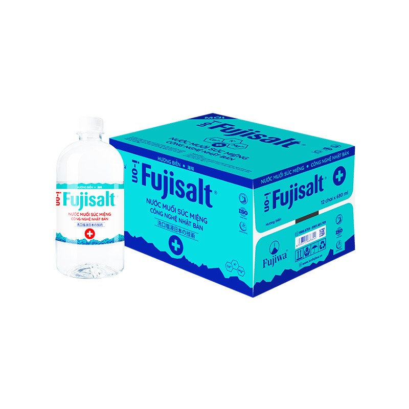 Nước muối súc miệng ion Fujisalt Hương Biển (chai 680ml)
