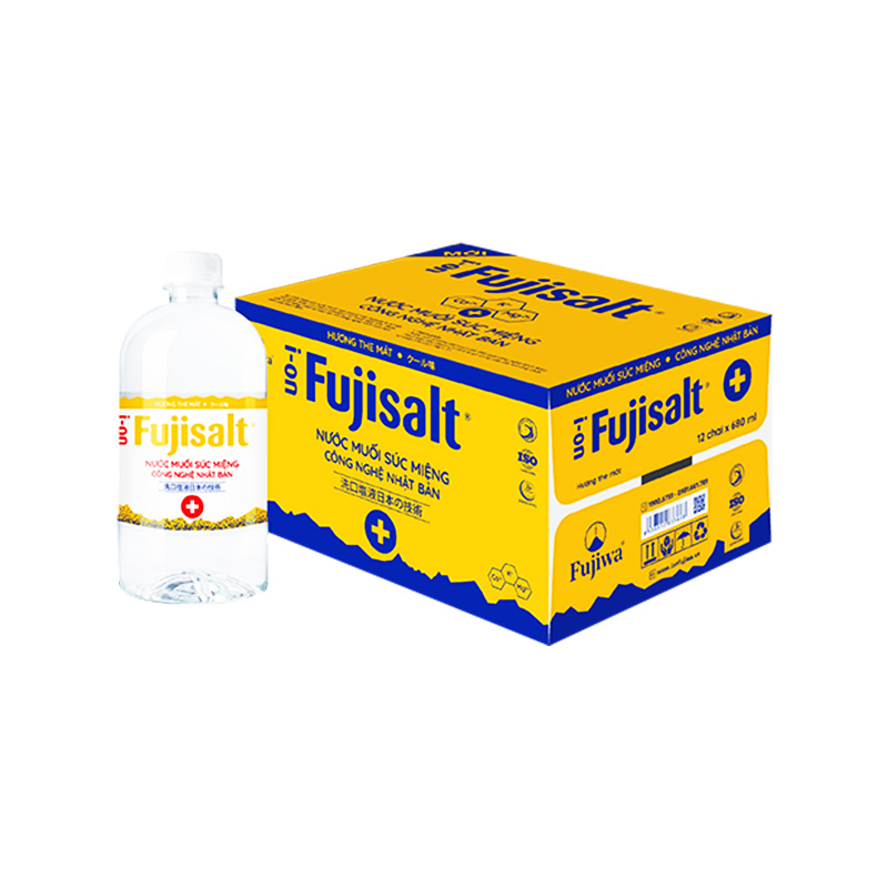 Nước muối súc miệng ion Fujisalt The Mát (chai 680ml)