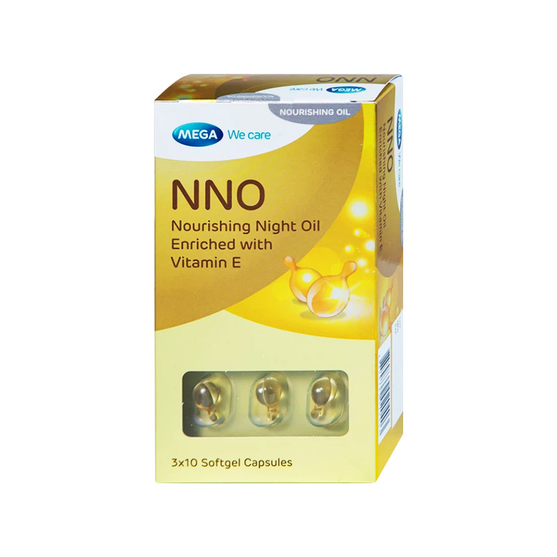 Dầu dưỡng da ban đêm NNO Nourishing Night Oil giúp dưỡng ẩm, phục hồi da (hộp 3 vỉ x 10 viên)
