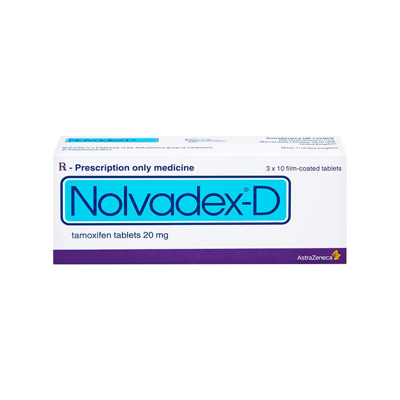 Viên nén Nolvadex-D điều trị ung thư vú (hộp 3 vỉ x 10 viên)