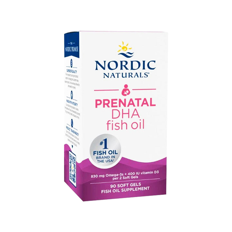 Viên uống Nordic Naturals Prenatal DHA cho mẹ bầu hộp (hộp 1 chai x 90 viên)