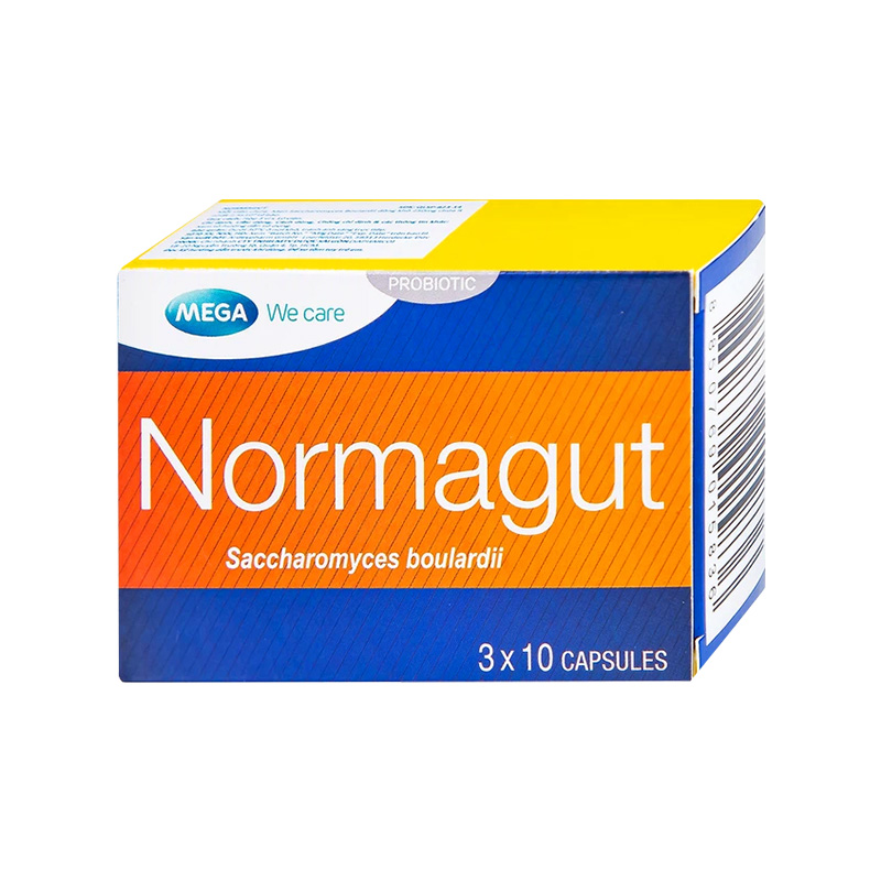 Thuốc Normagut cân bằng hệ vi sinh đường ruột, dự phòng và điều trị tiêu chảy (hộp 3 vỉ x 10 viên)