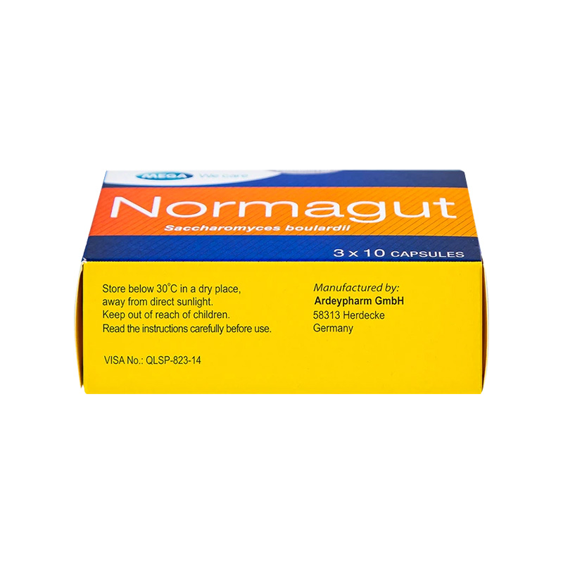 Thuốc Normagut cân bằng hệ vi sinh đường ruột, dự phòng và điều trị tiêu chảy (hộp 3 vỉ x 10 viên)