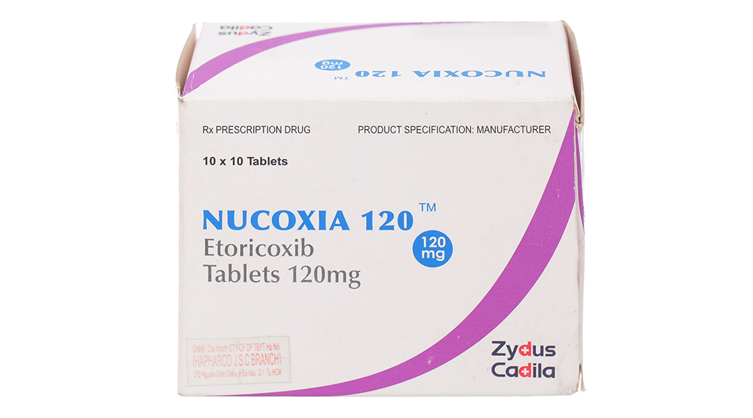 Thuốc Nucoxia 120mg giảm đau, kháng viêm xương khớp (hộp 10 vỉ x 10 viên)