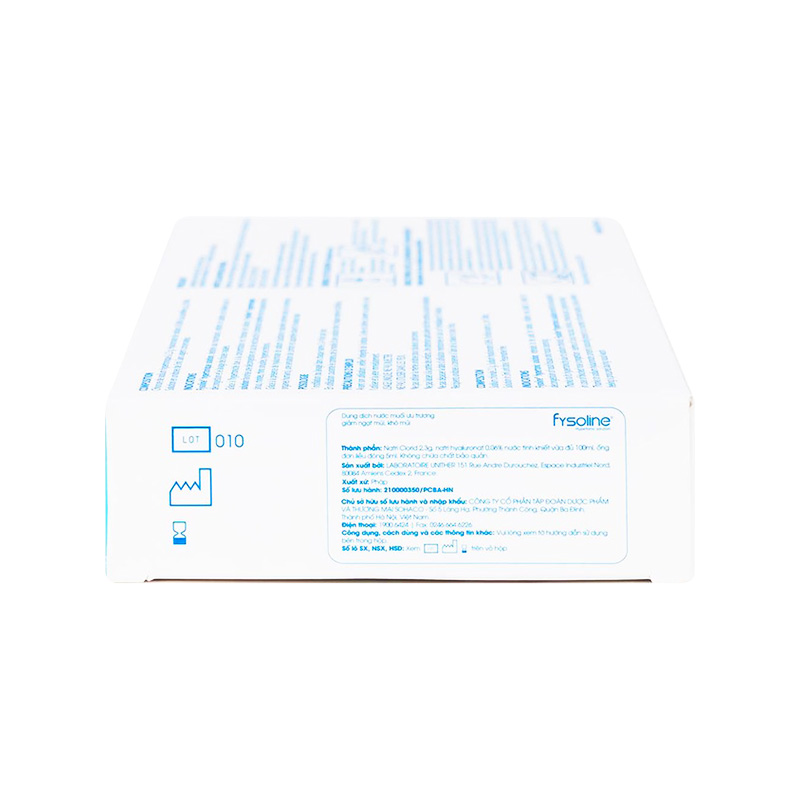 Dung dịch nước muối ưu trương Fysoline 5ml giảm ngạt mũi (hộp 20 ống)