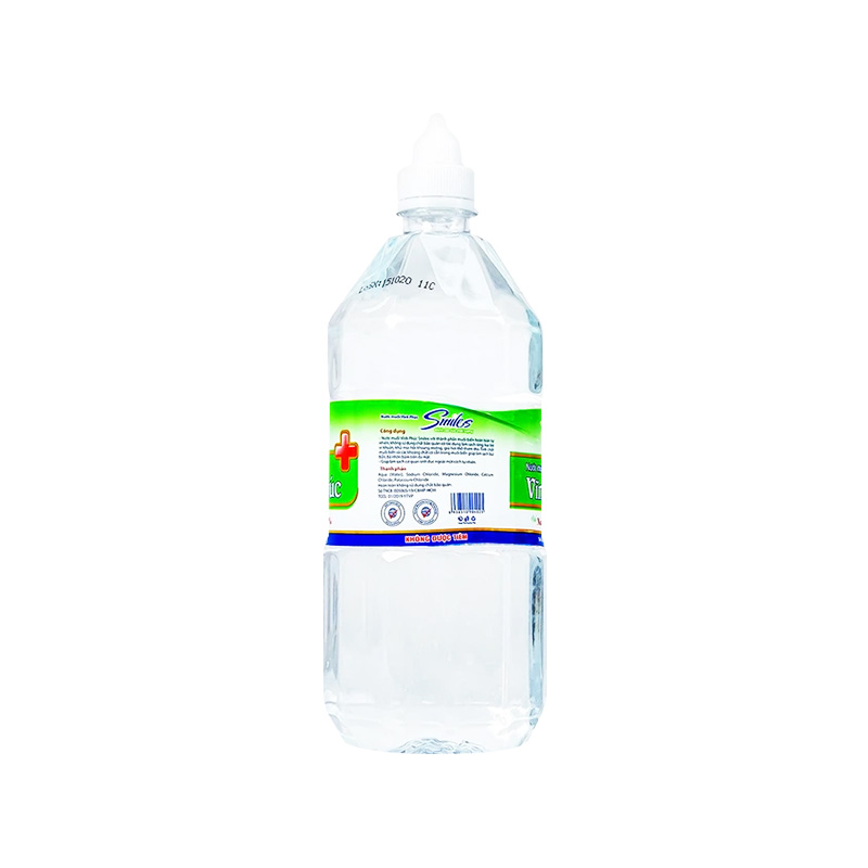 Nước muối Vĩnh Phúc Natriclorid 0.9% vệ sinh răng miệng (chai 1000ml)