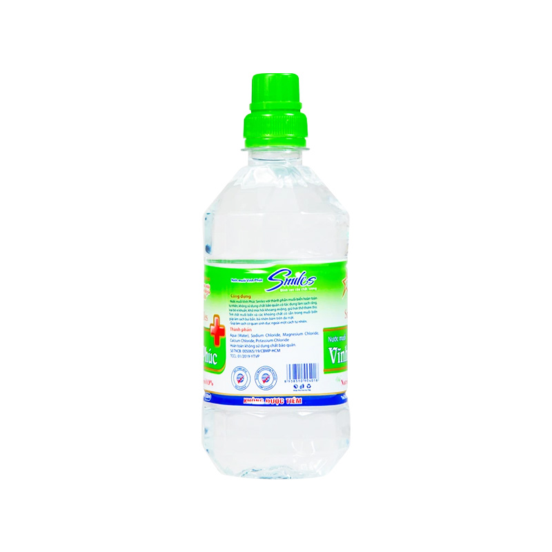 Nước muối Vĩnh Phúc Natriclorid 0.9% vệ sinh răng miệng (chai 500ml)