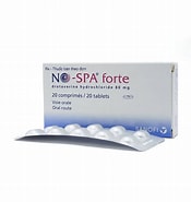 Thuốc No-Spa Forte 80mg điều trị co thắt cơ trơn tiêu hóa (hộp 2 vỉ x 10 viên)