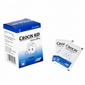 Bột Crocin Kid 50mg điều trị nhiễm khuẩn (hộp 25 gói x 1.5g)