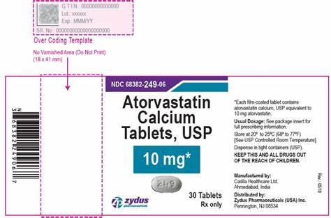 Thuốc Atorvastatin Calcium Tablets USP 10mg điều trị tăng mỡ máu (hộp 10 vỉ x 10 viên)