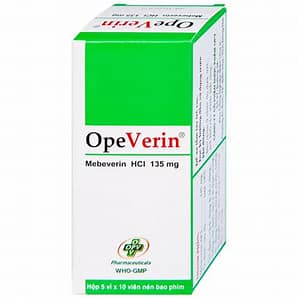 Thuốc OpeVerin 135mg OPV điều trị hội chứng ruột kích thích (hộp 5 vỉ x 10 viên)