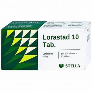 Thuốc Lorastad 10 Tab điều trị các triệu chứng dị ứng (hộp 10 vỉ x 10 viên)