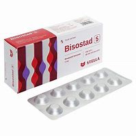 Thuốc Bisostad 5 điều trị tăng huyết áp và đau thắt ngực (hộp 3 vỉ x 10 viên)