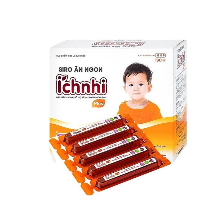 Siro Ích Nhi Plus giúp trẻ ăn ngon, hỗ trợ nâng cao sức đề kháng (hộp 20 ống)