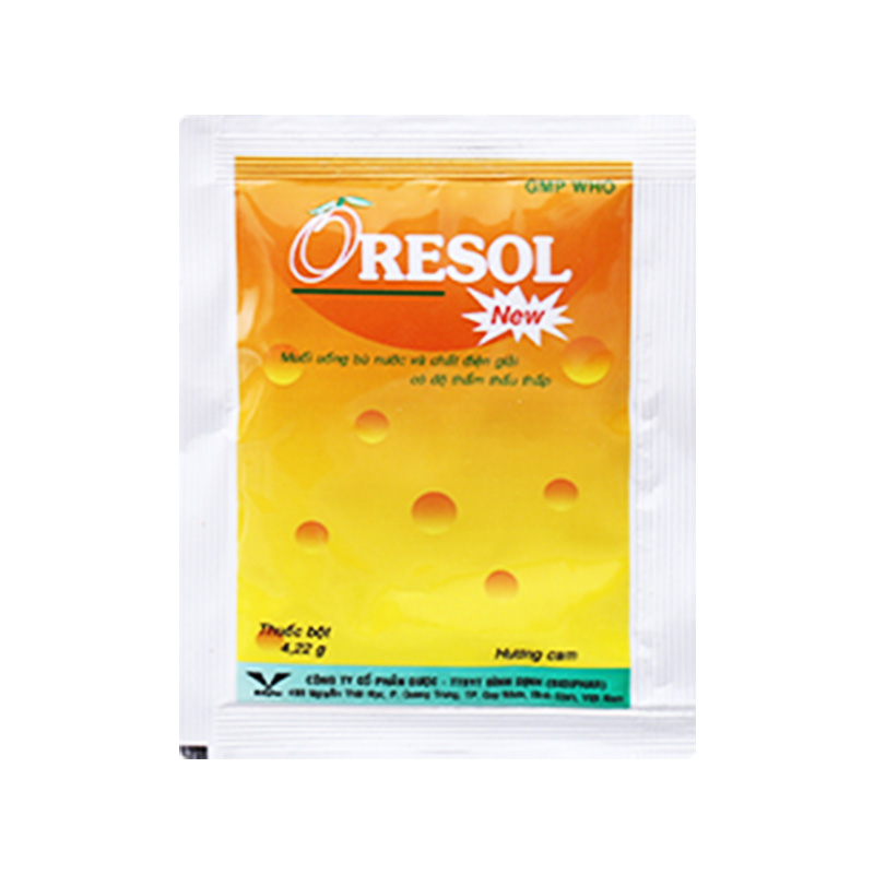 Thuốc bột uống Oresol New Bidiphar phòng và điều trị mất nước, chất điện giải (hộp 20 gói x  4.22g)