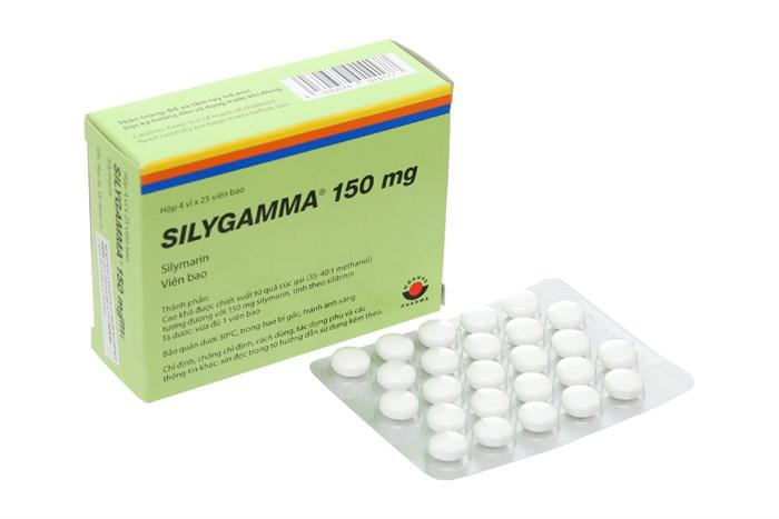 Thuốc Silygamma 150mg điều trị viêm gan mãn tính, xơ gan (hộp 4 vỉ x 25 viên)