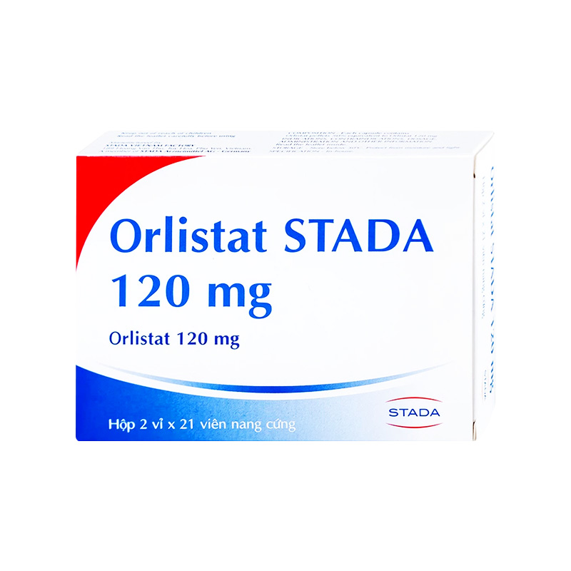 Thuốc Orlistat Stada 120mg kiểm soát cân nặng, hỗ trợ điều trị béo phì (hộp 2 vỉ x 21 viên