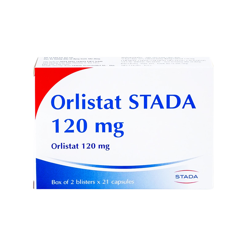 Thuốc Orlistat Stada 120mg kiểm soát cân nặng, hỗ trợ điều trị béo phì (hộp 2 vỉ x 21 viên