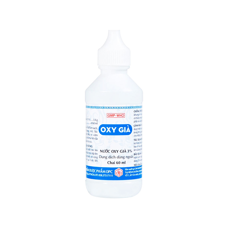 Dung dịch Oxy Già 3% OPC làm sạch, sát trùng vết thương (chai 60ml)