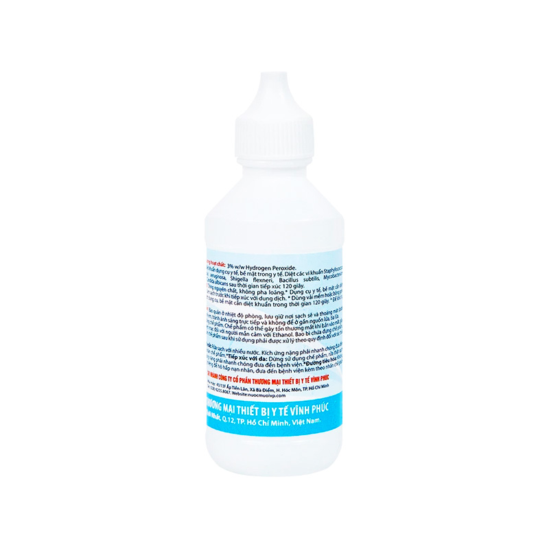 Nước oxy già VP 3% Vĩnh Phúc sát khuẩn vết thương (chai 60ml)