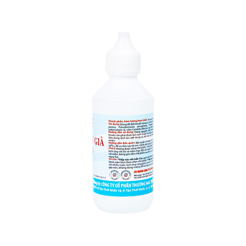 Nước oxy già VP 3% Vĩnh Phúc sát khuẩn vết thương (chai 60ml)