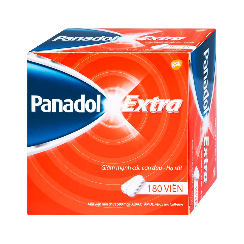 Viên nén Panadol Extra giảm mạnh các cơn đau, hạ sốt (hộp 15 vỉ x 12 viên)