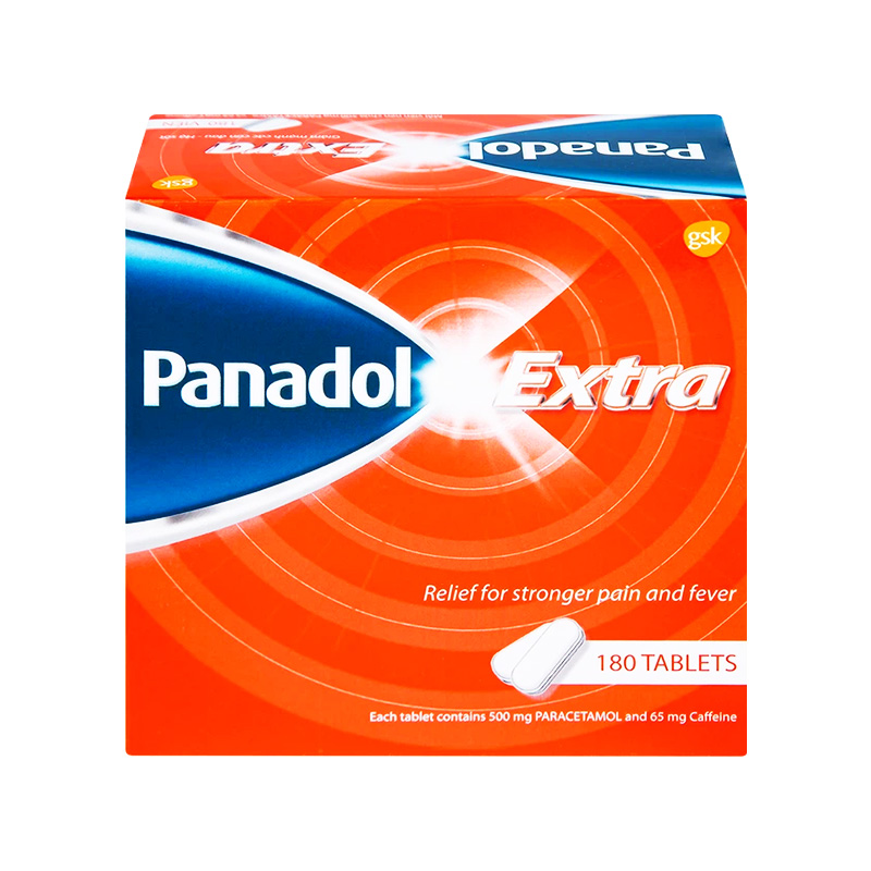 Viên nén Panadol Extra giảm mạnh các cơn đau, hạ sốt (hộp 15 vỉ x 12 viên)