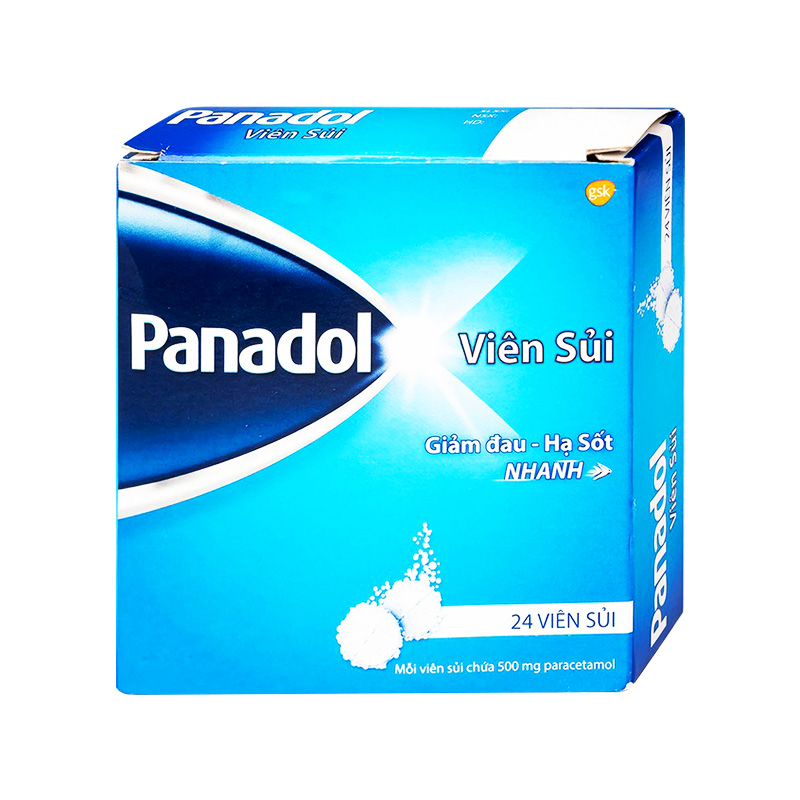 Viên sủi Panadol giảm đau, hạ sốt (hộp 6 vỉ x 4 viên)