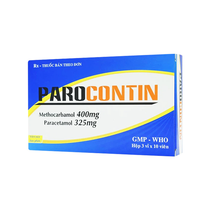 Viên nén Parocontin giảm đau cơ-xương, bong gân (hộp 3 vỉ x 10 viên)