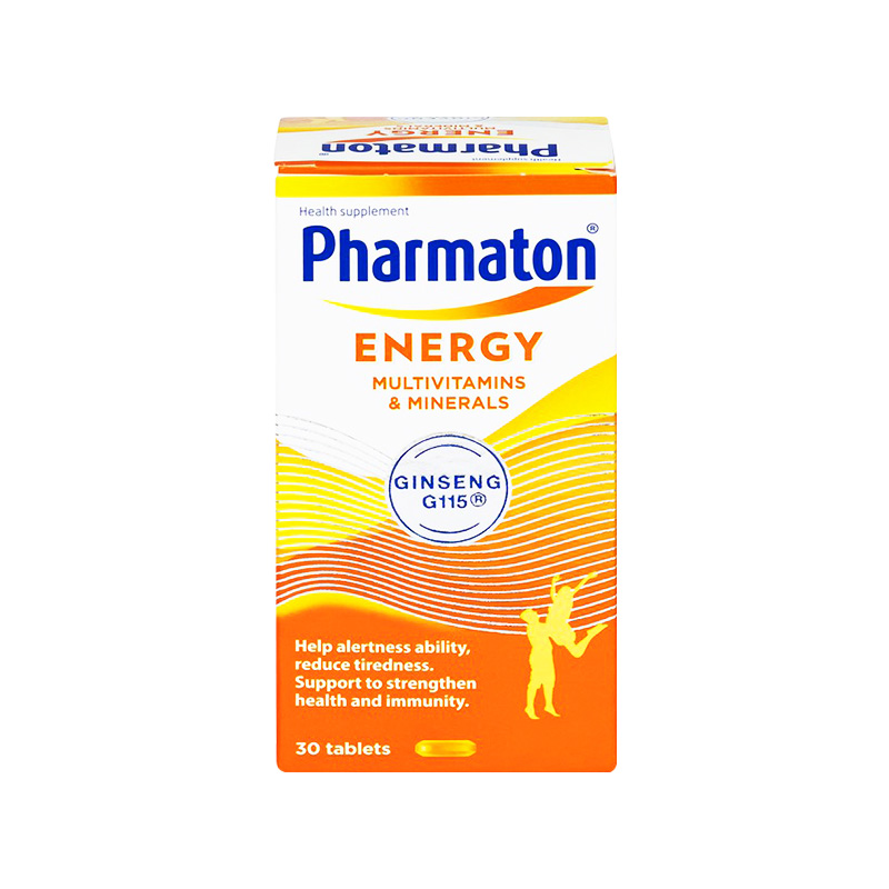 Viên uống Pharmaton Energy nhân sâm tăng cường sức khỏe, giảm mệt mỏi (hộp 1 chai x 30 viên)