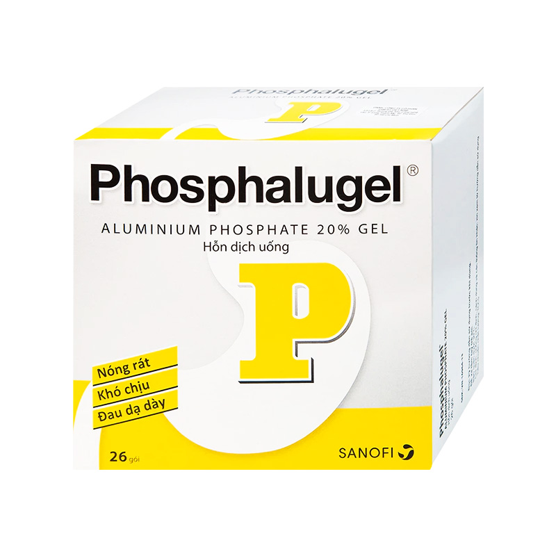 Hỗn dịch uống Phosphalugel giảm độ axit của dạ dày (hộp 26 gói x 20g)