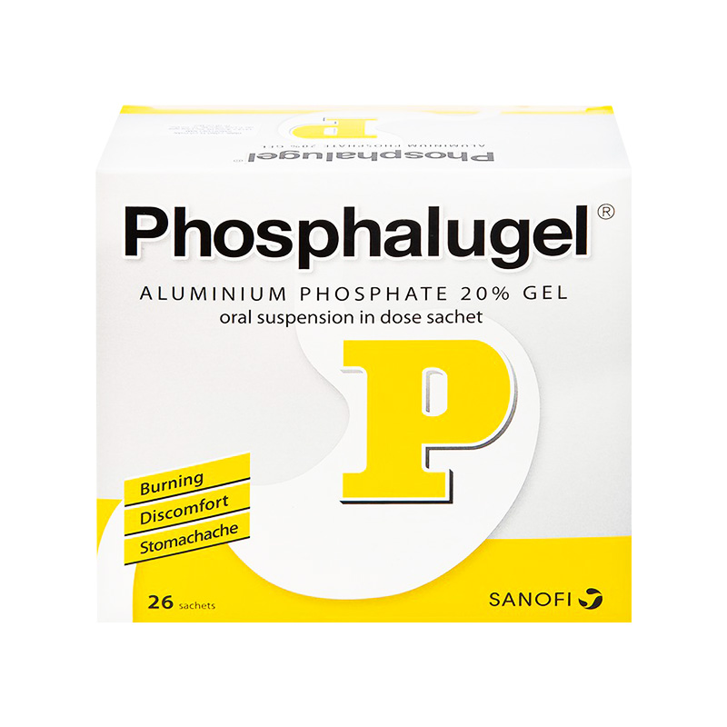 Hỗn dịch uống Phosphalugel giảm độ axit của dạ dày (hộp 26 gói x 20g)
