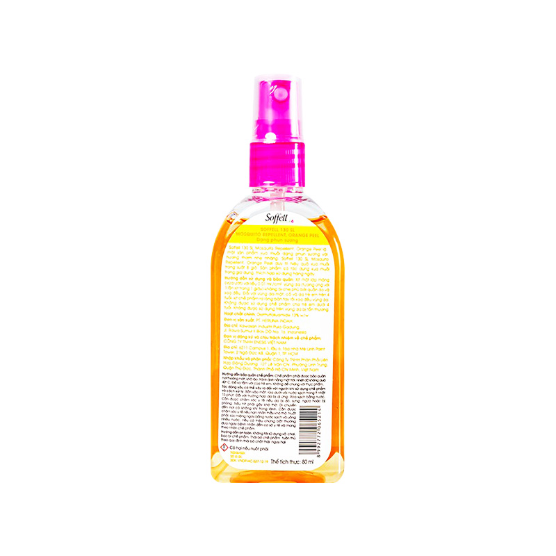 Xịt Chống Muỗi Soffell Hương Cam (chai 80g)