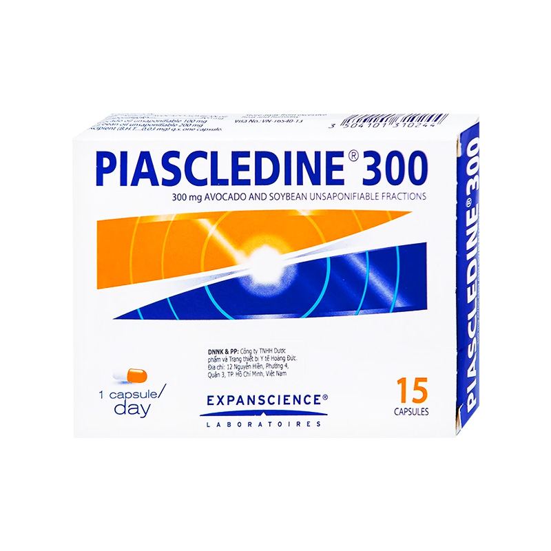 Viên nang cứng Piascledine 300 điều trị thoái hóa xương khớp (hộp 1 vỉ x 15 viên)