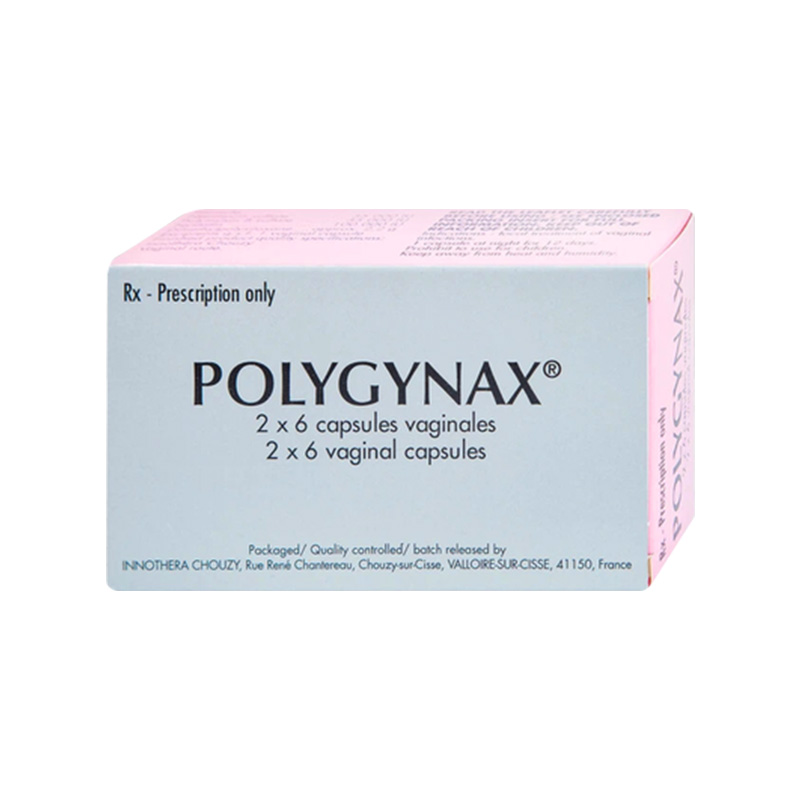 Viên đặt âm đạo Polygynax điều trị viêm âm đạo, âm hộ (hộp 2 vỉ x 6 viên)