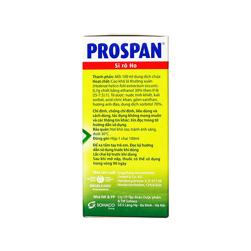 Siro Prospan điều trị ho, viêm phế quản (chai 100ml)