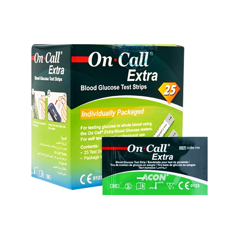 Que thử đường huyết On Call Extra (hộp 25 cái)