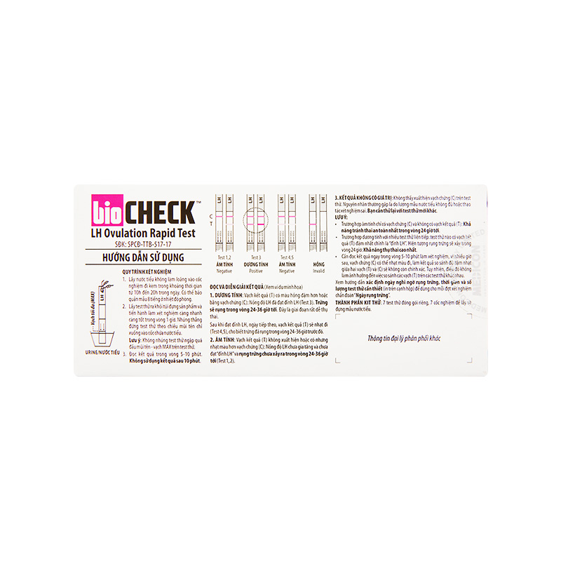 Que thử rụng trứng Bio Check (hộp 7 cái)
