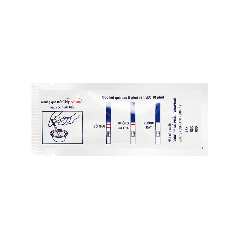 Que thử thai Chip-chips One-step Pregnancy Test (hộp 1 que)