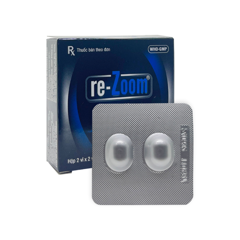 Thuốc Re-Zoom X điều trị rối loạn cương dương (hộp 2 vỉ x 2 viên)